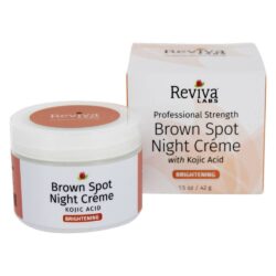 Ponto marrom da força profissional que ilumina a nata da cara da noite com ácido de Kojic - 1.5 oz. Reviva Labs
