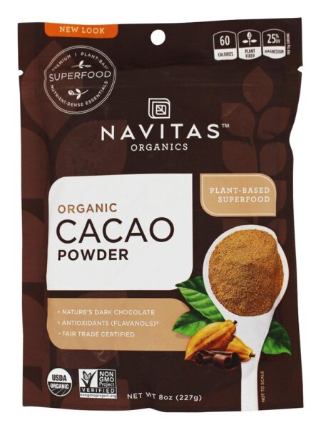 Cacau em pó orgânico - 8 oz. Navitas Organics