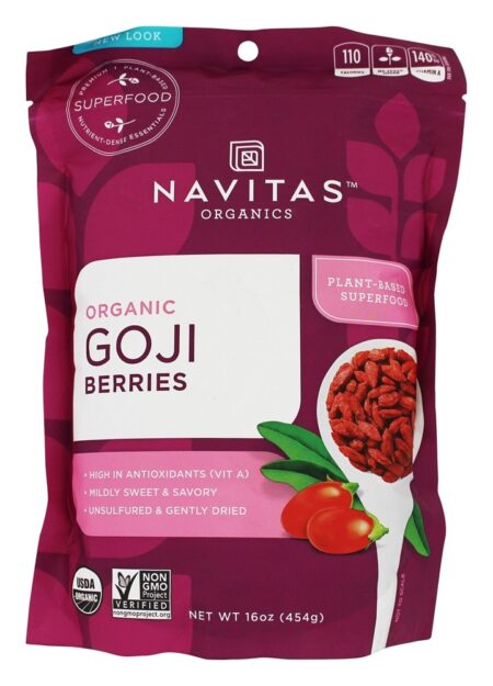 Goji Berry Desidratada Orgânica - 16 oz. Navitas Organics