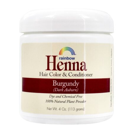 Cor do Cabelo de Henna e Condicionador Borgonha - 4 oz. Rainbow Research