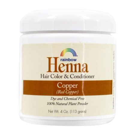 Cor de cabelo de henna & condicionador de cobre - 4 oz. Rainbow Research