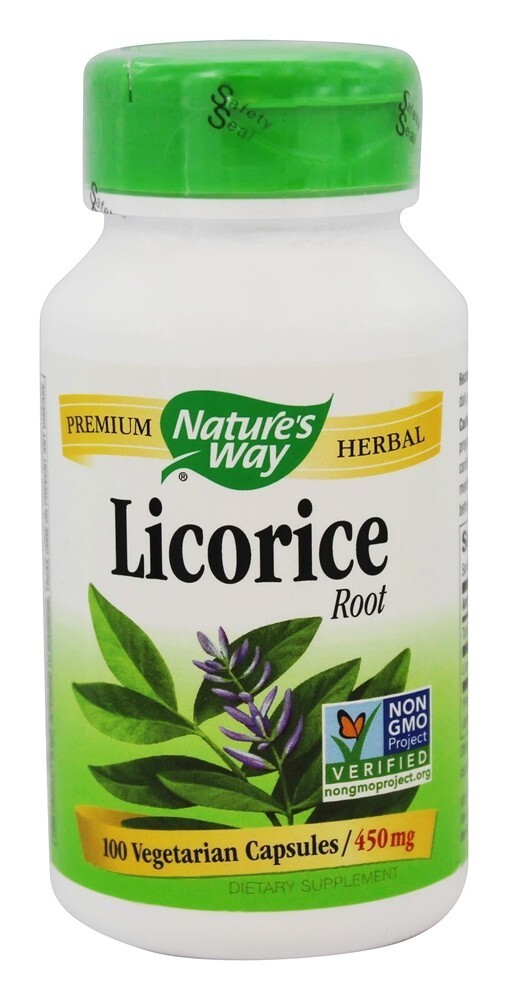 Raiz de alcaçuz 450 mg. - Cápsulas vegetarianas 100 Nature's Way