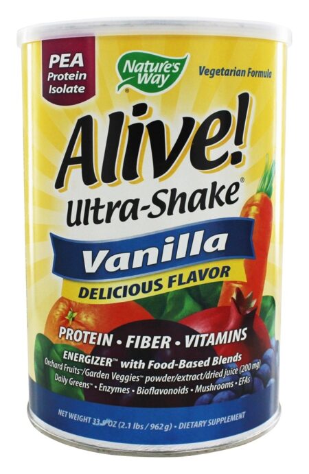 Baunilha Alive Protein Ultra-Shake - 2.1 lbs. Nature's Way