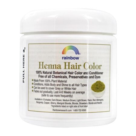 Cor de cabelo de henna & condicionador mogno - 4 oz. Rainbow Research - Image 2