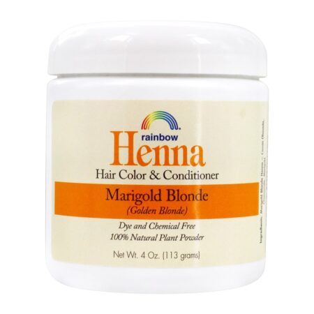 Cor de cabelo de Henna & condicionador Marigold loira - 4 oz. Rainbow Research