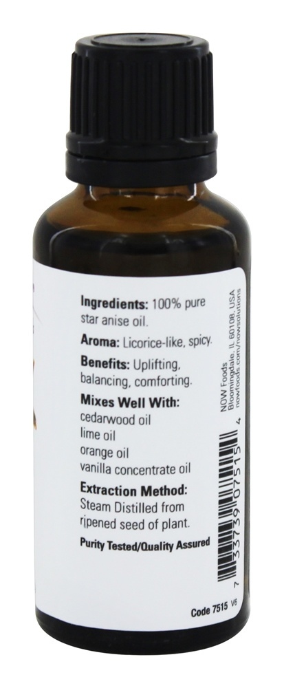 100 % Pure Óleo essencial Star Anise - 1 fl. oz. NOW Foods - Imagem 2