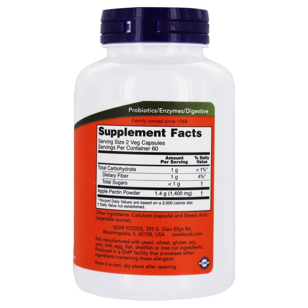 Pectina da Apple 700 mg. - 120 Cápsula (s) vegetal (s) NOW Foods - Imagem 2