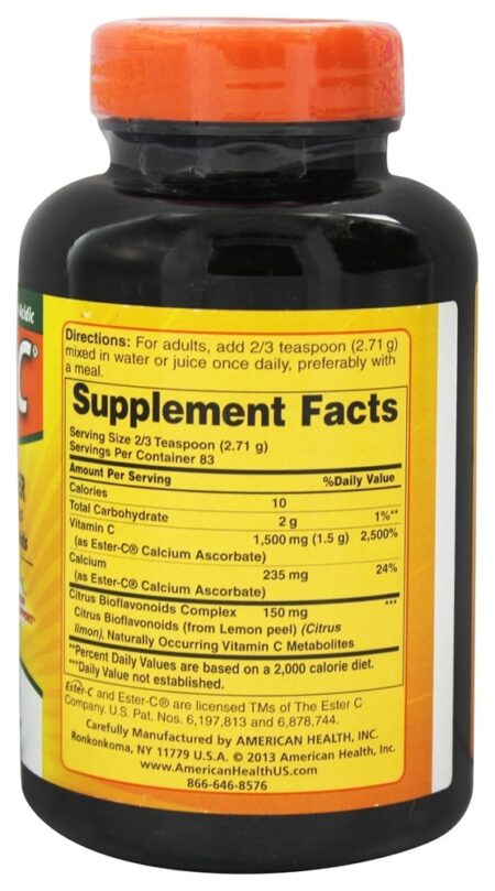 Ester C em pó com bioflavonóides cítricos 750 mg. - 8 oz. American Health - Image 2