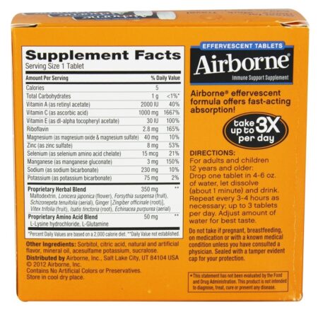 Vitamina C Sabor Laranja em Embalagem Tripla - 30 Tablets Airborne - Image 2