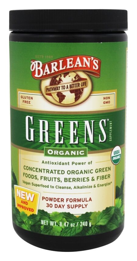 Orgânicos Verdes Em Pó Fórmula Original - 8.47 oz. Barlean's