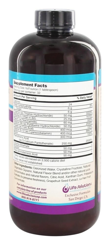 Liquid Super B Complex - 16 fl. oz. Life Solutions - Image 2