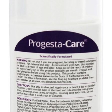 Creme Corporal Progesterona Natural Progesta-Care - 4 oz. Life-Flo - Imagem 2