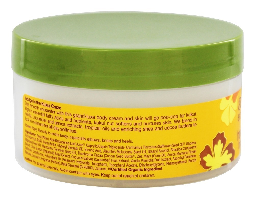 Alba creme de corpo havaiano Kukui Nut - 6.5 oz. Alba Botanica - Imagem 3