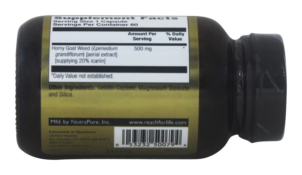 Erva Daninha Cabra 500 mg. - Cápsulas 60 LifeTime Vitamins - Imagem 2
