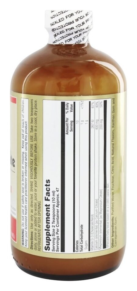 Citrato de Magnésio Cálcio Líquido Natural Sabor Morango - 16 fl. oz. LifeTime Vitamins - Image 2