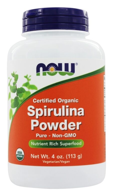 Spirulina Orgânica Em Pó - 4 oz. NOW Foods