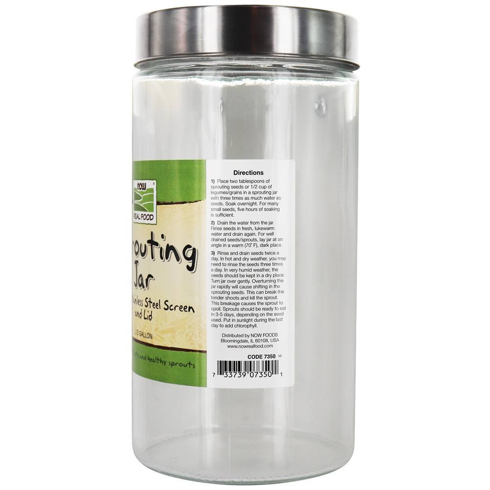 Jarra emergente com tela e tampa de aço inoxidável - 64 oz. NOW Foods - Imagem 2