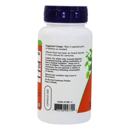 Raiz de Valeriana 500 mg. - Cápsulas 100 NOW Foods - Image 3