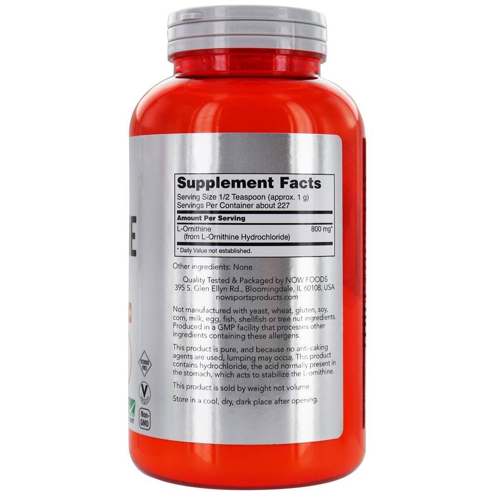 Now Sports L-Ornithine Powder - 8 oz. NOW Foods - Imagem 2