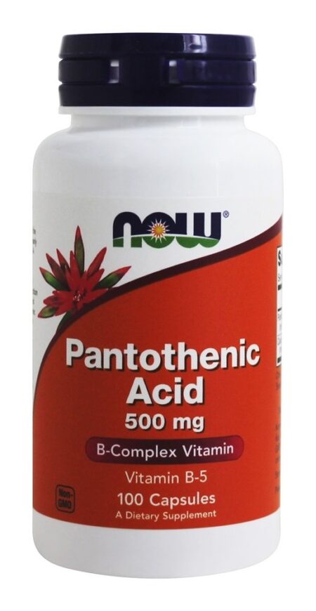 Ácido Pantotênico 500 mg. - Cápsulas 100 NOW Foods