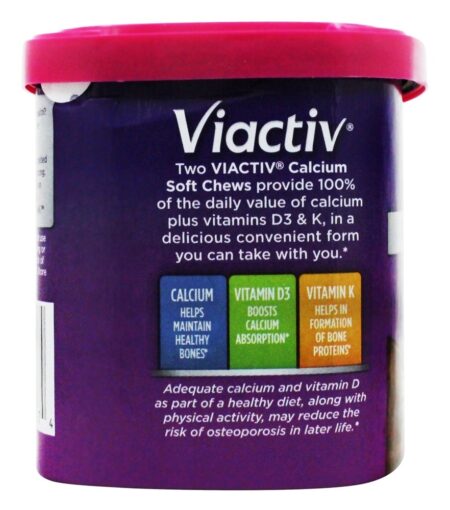 Viactiv Macio Cálcio Mastiga Leite Chocolate - 60 Mastigação (s) McNeil Nutritionals - Image 4