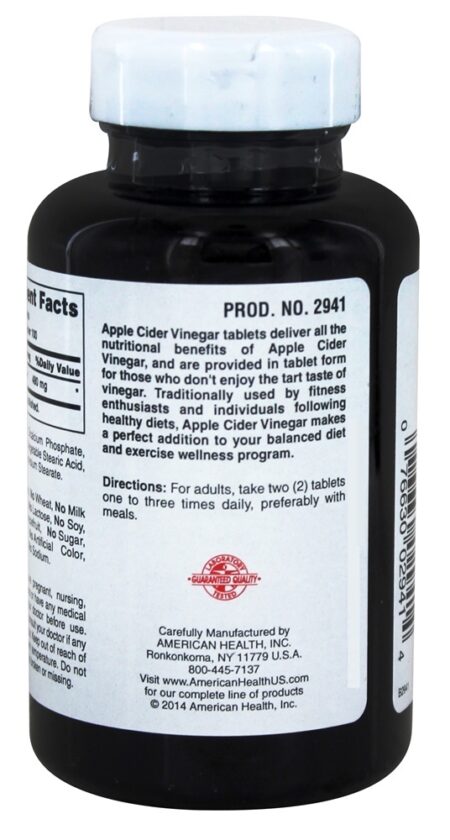 Vinagre de maçã 480 mg. - 200 Tablets American Health - Image 3