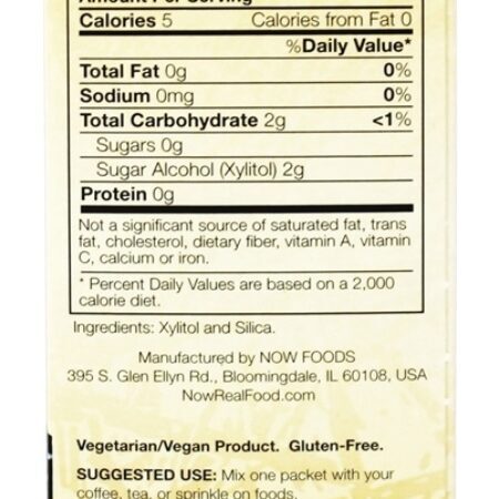 NOW Real Food xilitol adoçante pacotes - 75 Pacotes (s) NOW Foods - Imagem 2