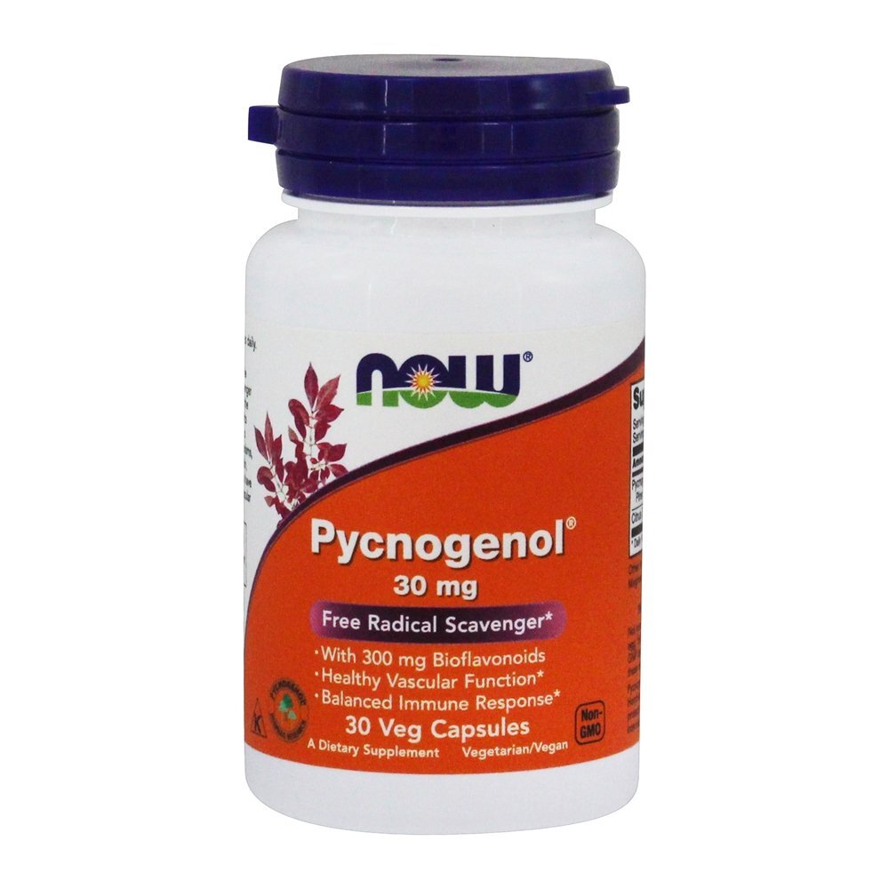 Depuradores Radicais Livres de Pycnogenol 30 mg. - 30 Cápsula (s) vegetal (s) NOW Foods