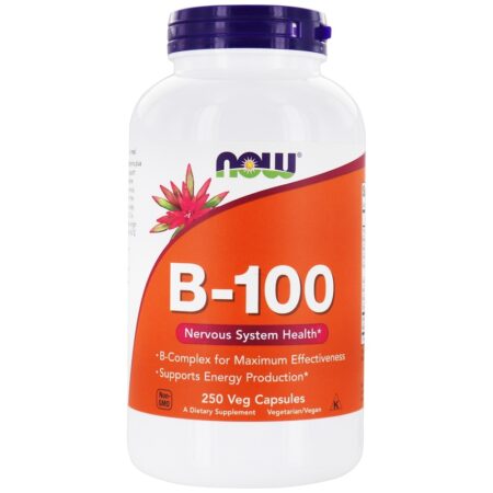 Vitamina B100 Complexo B de Alta Potência - 250 Cápsula (s) vegetal (s) NOW Foods