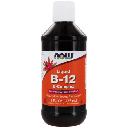 Vitamina B12 Complexo B Líquido - 8 fl. oz. NOW Foods