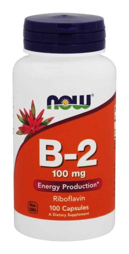 Vitamina B2 Riboflavina 100 mg. - Cápsulas 100 NOW Foods