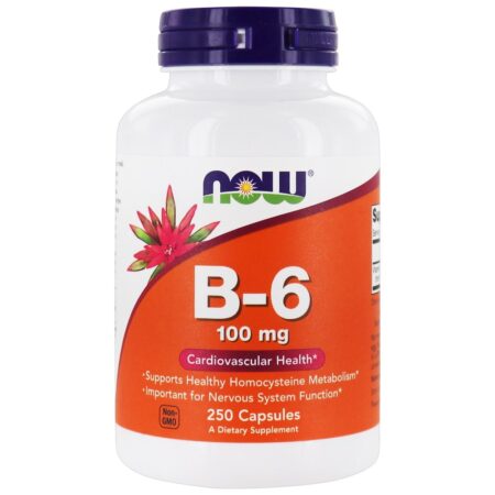 Vitamina B6 100 mg. - Cápsulas 250 NOW Foods