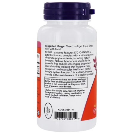 Licopeno 10 mg. - 120 Softgels NOW Foods - Image 3