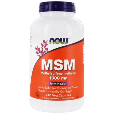 MSM 1000 mg. - 240 Cápsula (s) vegetal (s) NOW Foods