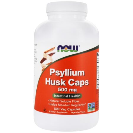 Casca de Psyllium 500 mg. - 500 Cápsula (s) vegetal (s) NOW Foods