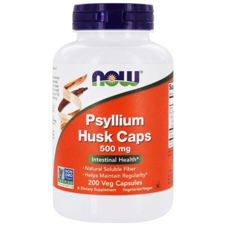 Casca de Psyllium 500 mg. - 200 Cápsula (s) vegetal (s) NOW Foods