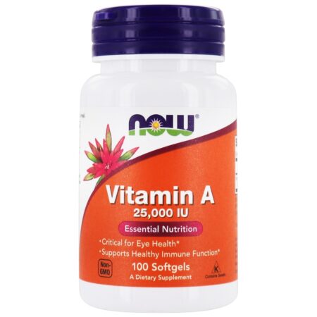 Vitamina A 25000 UI - 100 Softgels NOW Foods