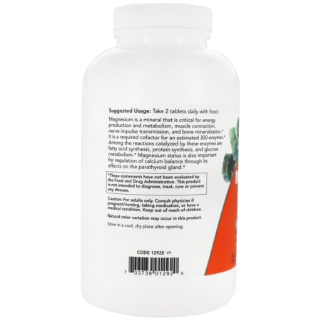 Citrato de Magnésio 200 mg. - 250 Tablets NOW Foods - Image 3