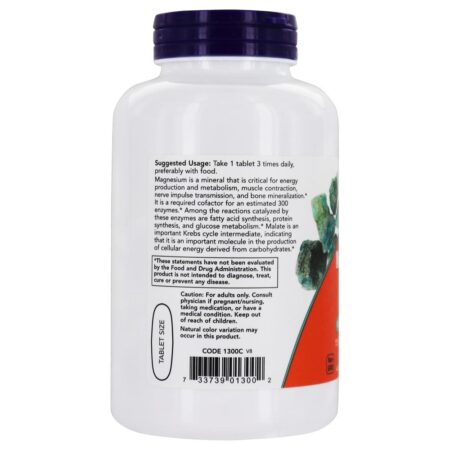 Magnésio Dimalato 1000 mg. - 180 Tablets NOW Foods - Image 3