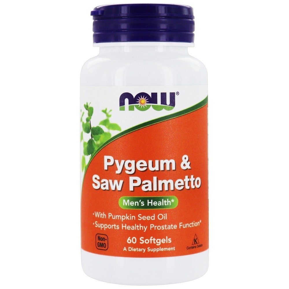 Pygeum & Saw Palmetto Saúde dos homens - 60 Softgels NOW Foods