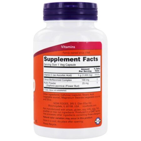 Proteção antioxidante da vitamina C-1000 - 100 Cápsula (s) vegetal (s) NOW Foods - Imagem 2