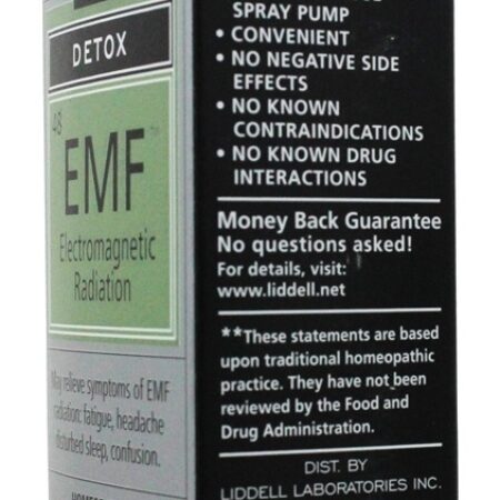 Pulverizador homeopático da radiação eletromagnética do EMF da desintoxicação - 1 fl. oz. Liddell Laboratories - Imagem 2