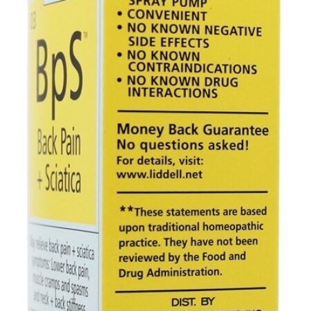 Dor Nas Costas + Ciática Spray Oral Homeopático - 1 fl. oz. Liddell Laboratories - Imagem 2