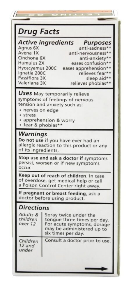 Deixar ir Ansiedade + Tensão Oral Spray Homeopático - 1 fl. oz. Liddell Laboratories - Image 2