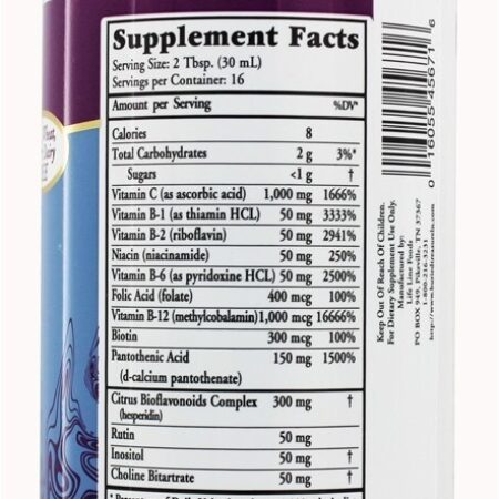 Vitamina B completa alta potência - 16 fl. oz. Buried Treasure Products - Imagem 2