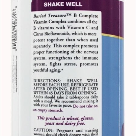 Vitamina B completa alta potência - 16 fl. oz. Buried Treasure Products - Imagem 3