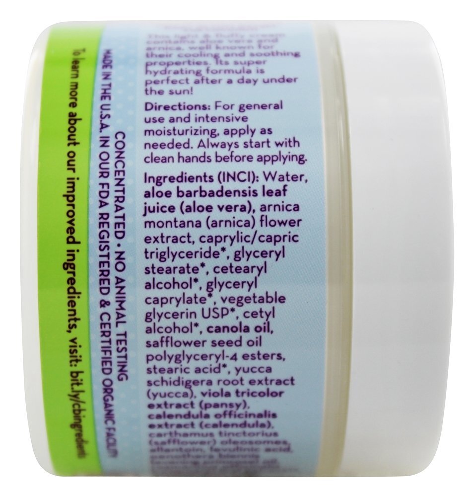 Aloe & Arnica Cream para Bebês, Crianças e Adultos Sensíveis - 2 oz. California Ba - Imagem 3