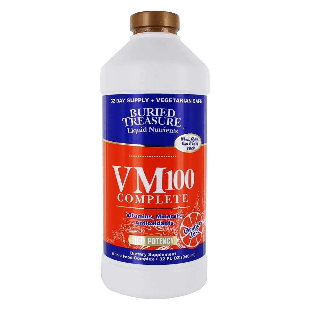 Vácuo líquido completo da vitamina da vitamina VM-100 - 32 fl. oz. Buried Treasure Products