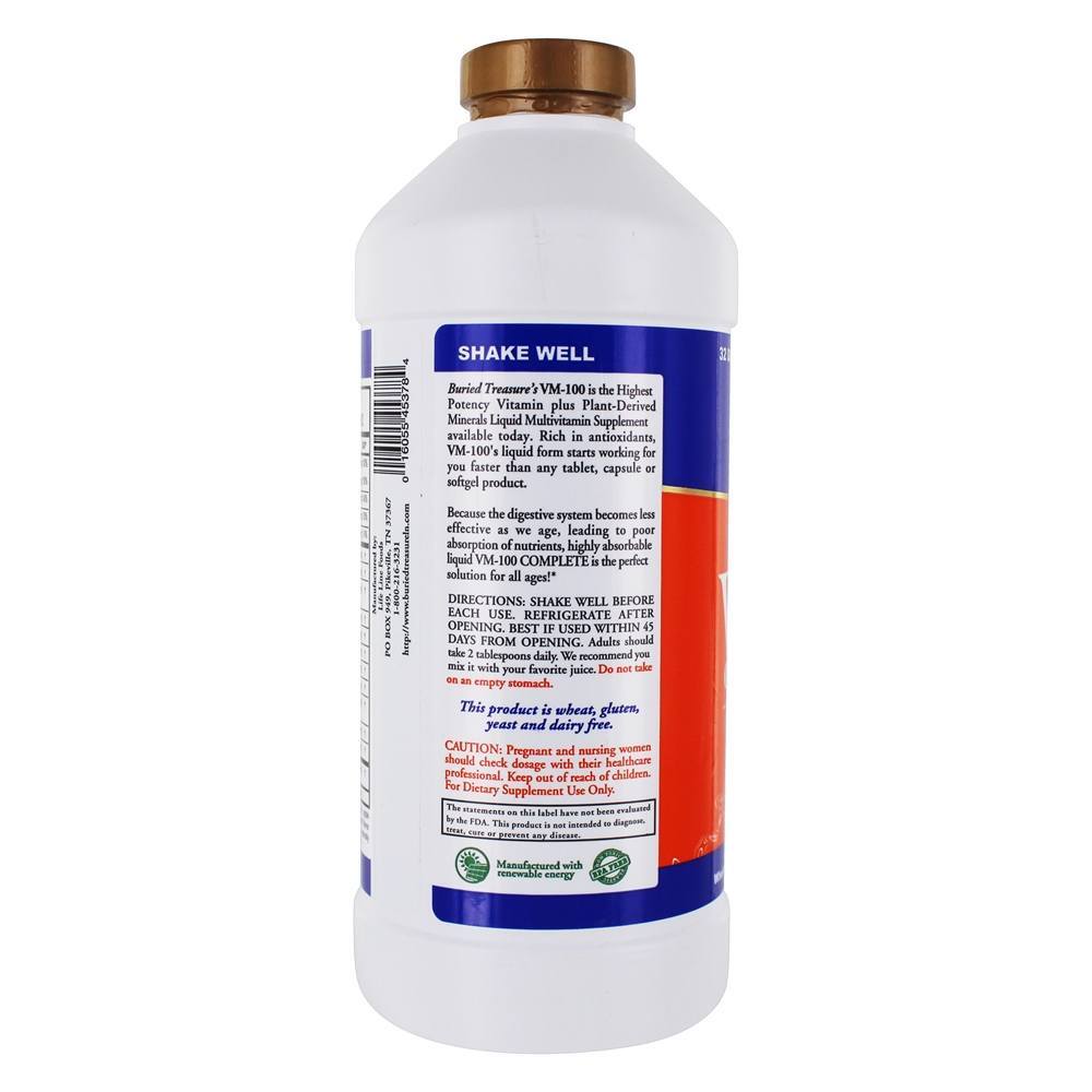 Vácuo líquido completo da vitamina da vitamina VM-100 - 32 fl. oz. Buried Treasure Products - Imagem 3