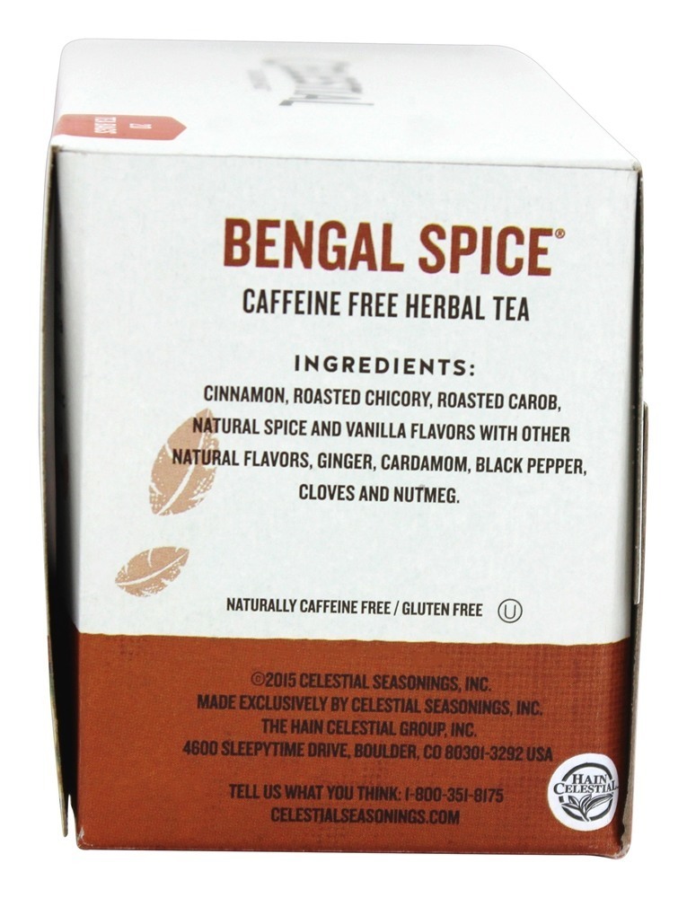 Especiaria Bengal livre de cafeína chá de ervas - 20 Saquinhos de Chá Celestial Seasonings - Imagem 2